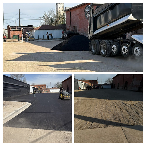 Commercial parking lot paving