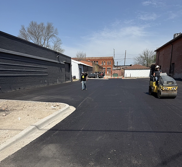 Parking lot paving
