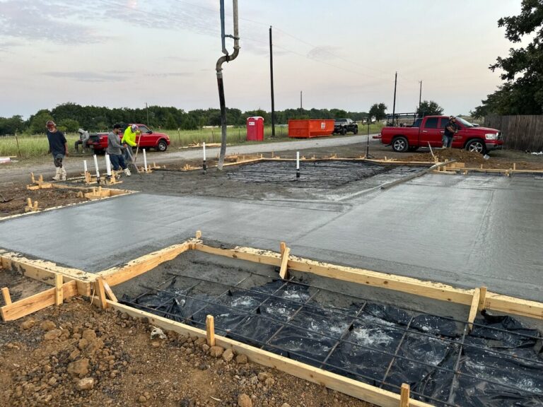 Concrete foundation pour by AXE Asphalt & Concrete