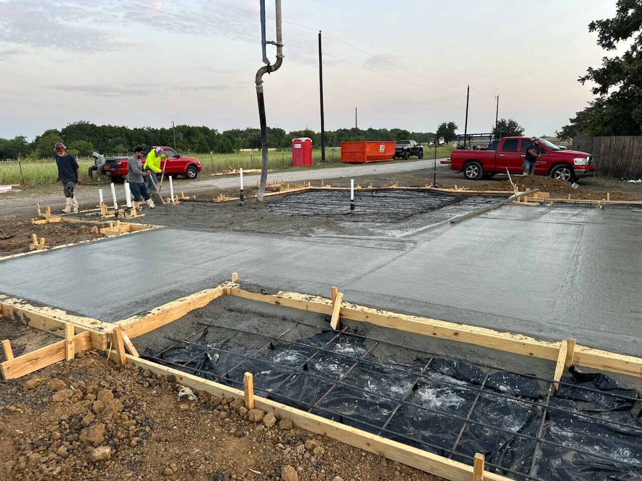 Concrete foundation pour by AXE Asphalt & Concrete