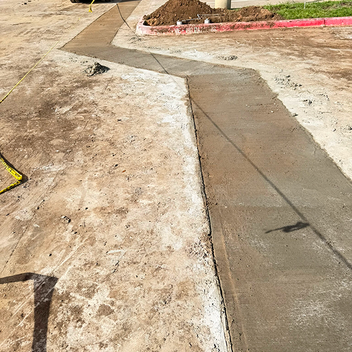 Utility concrete work